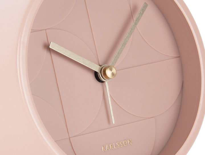 Karlsson Alarm clock Echelon Circular faded pink
