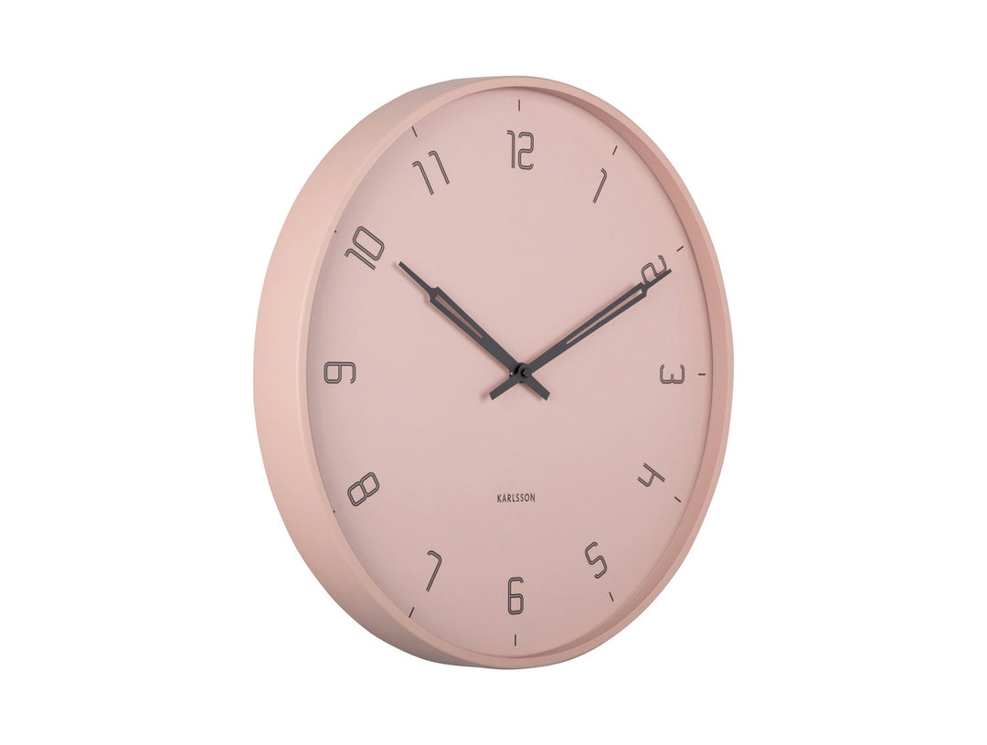 Karlsson Wall clock Stark iron matt faded pink