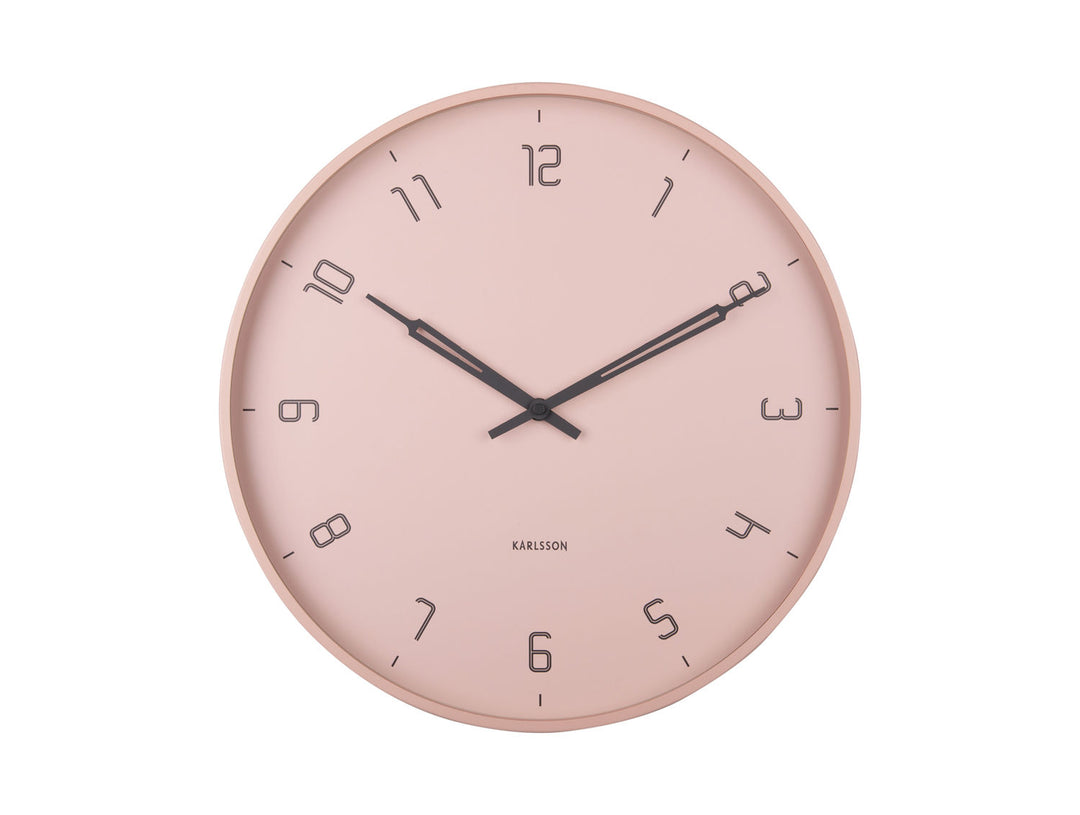 Karlsson Wall clock Stark iron matt faded pink