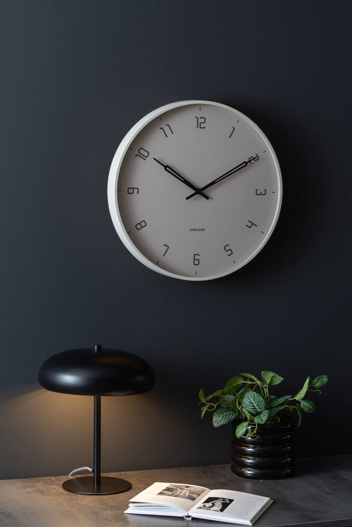 Karlsson Wall clock Stark iron matt warm grey