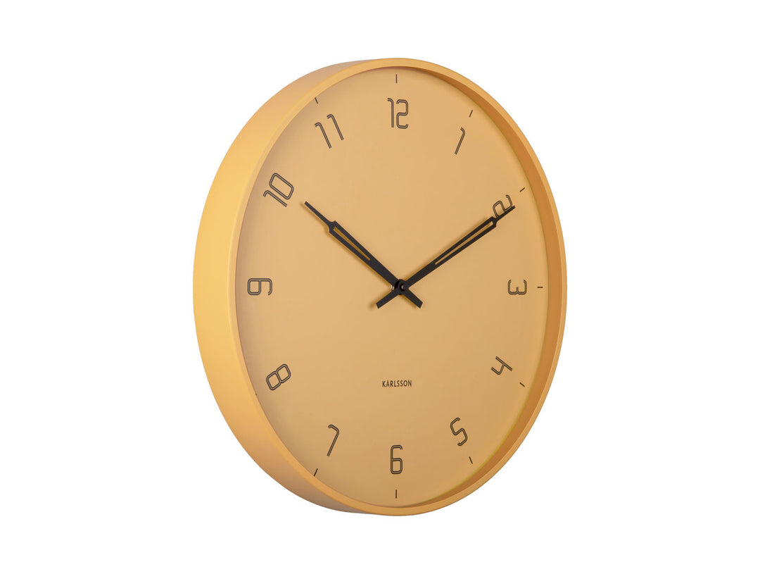 Karlsson Wall clock Stark iron matt honey yellow