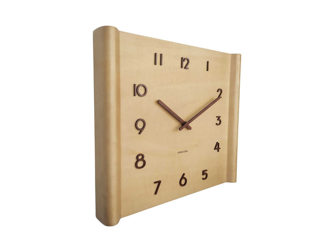 Karlsson Wall clock Sole raised rim light basswood