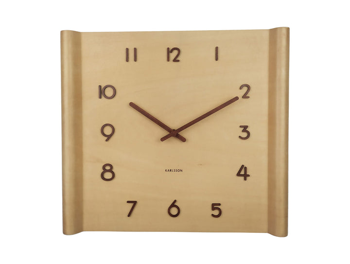 Karlsson Wall clock Sole raised rim light basswood