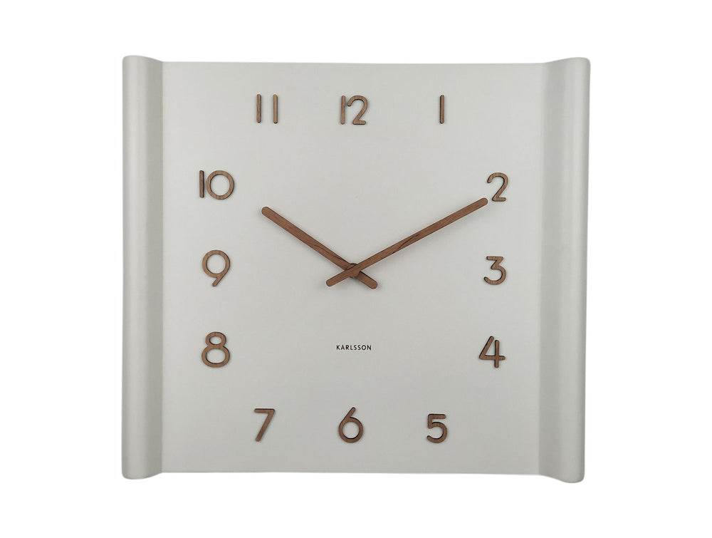 Karlsson Wall clock Sole raised rim basswood white