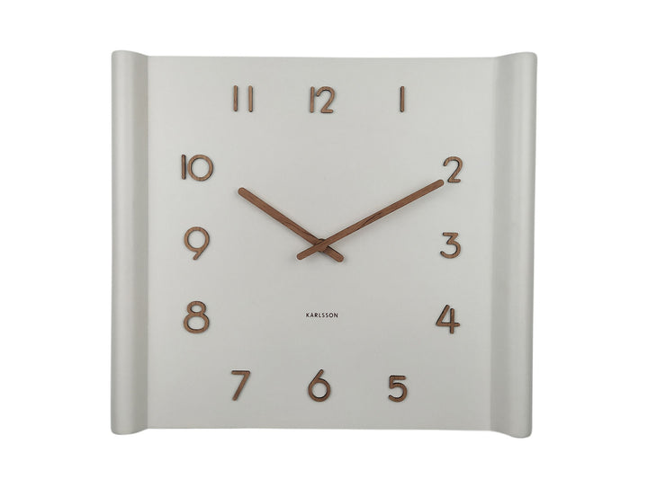 Karlsson Wall clock Sole raised rim basswood white