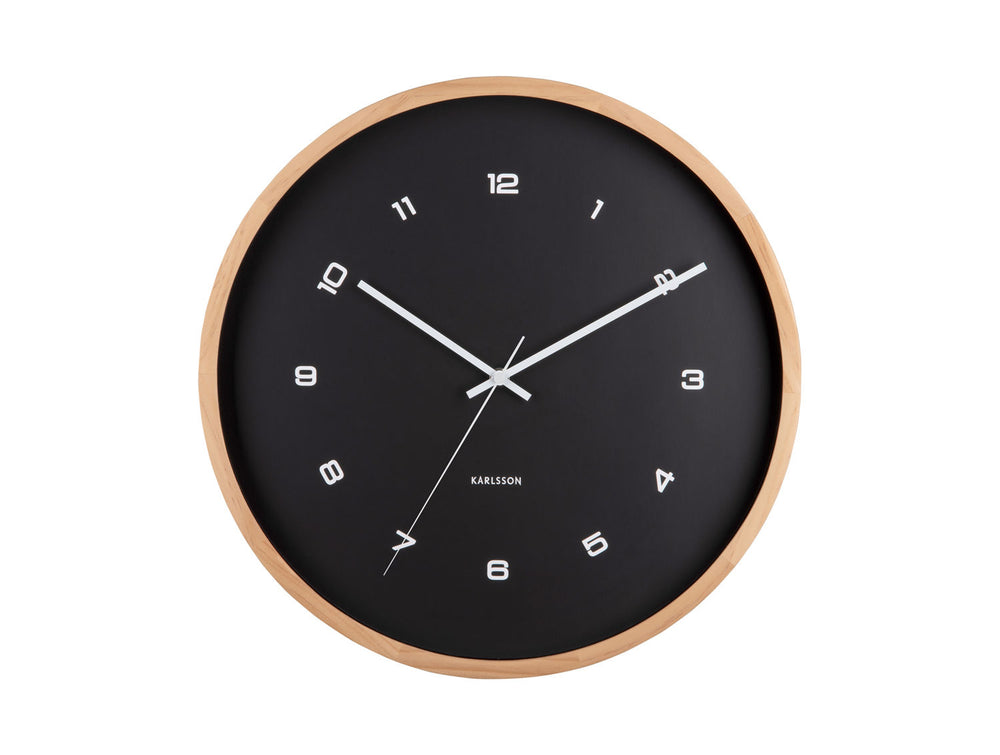 Karlsson Wall clock Modesta light wood black