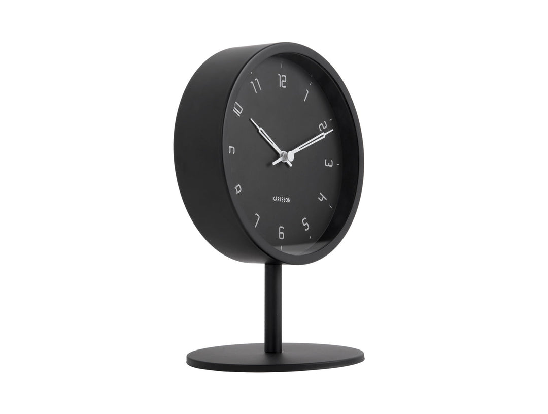 Karlsson Table clock Stark iron matt black