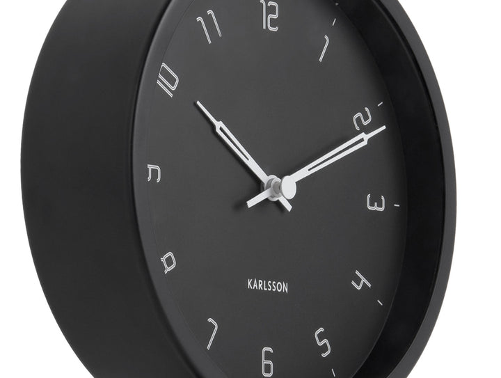 Karlsson Table clock Stark iron matt black