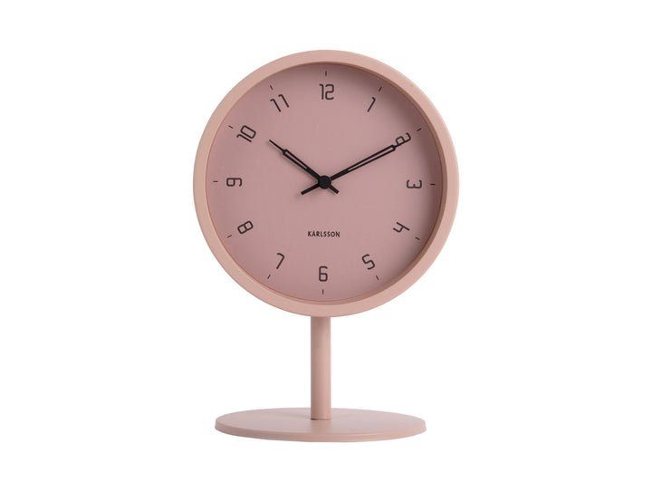 Karlsson Table clock Stark iron matt faded pink