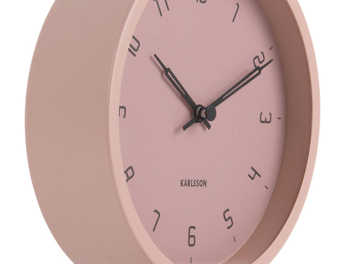 Karlsson Table clock Stark iron matt faded pink