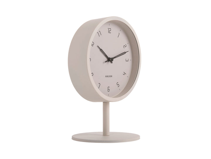 Karlsson Table clock Stark iron matt warm grey