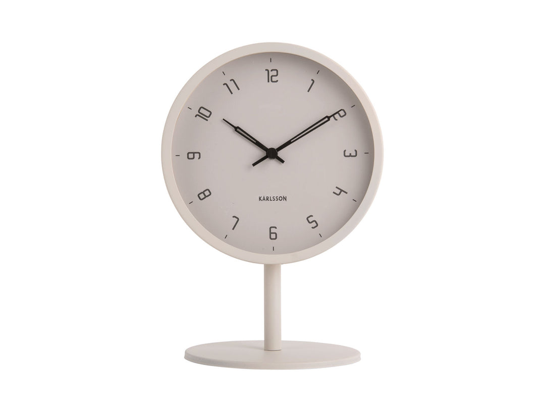 Karlsson Table clock Stark iron matt warm grey