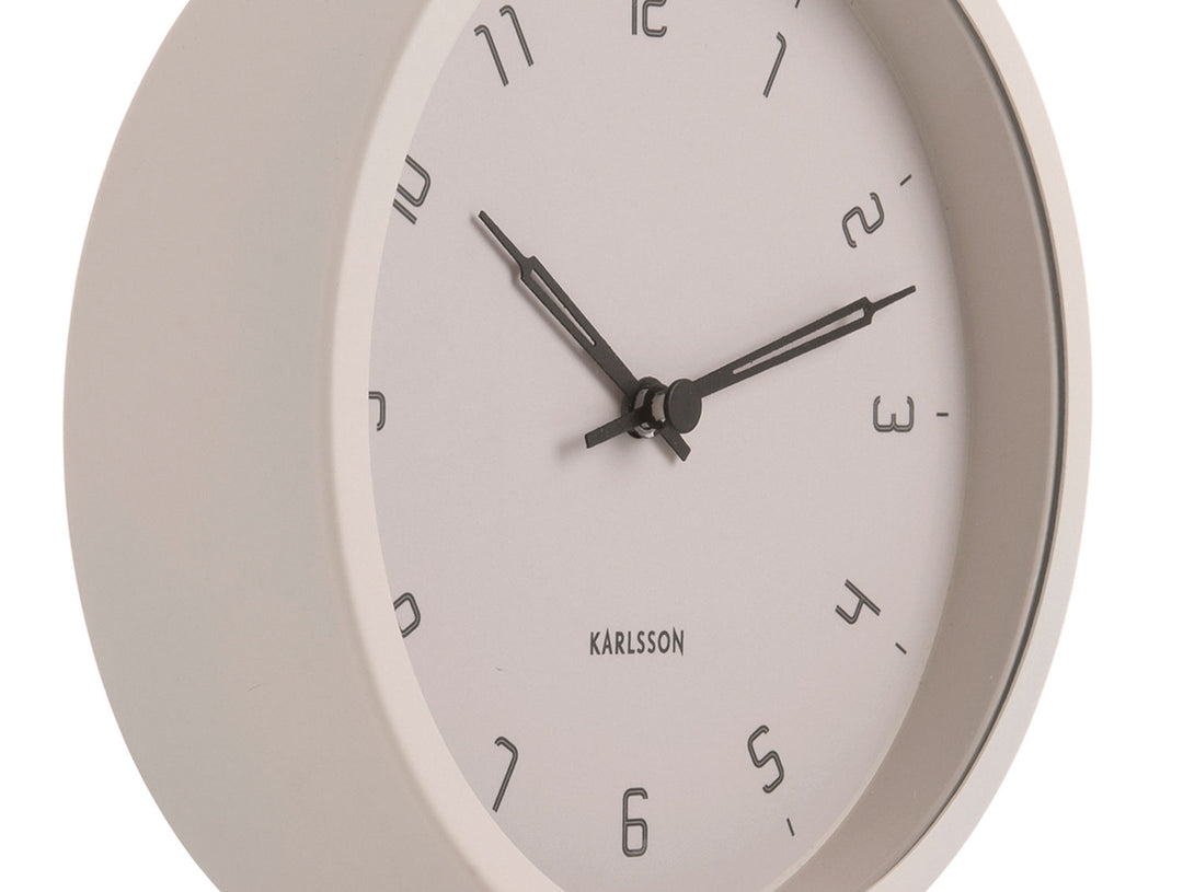 Karlsson Table clock Stark iron matt warm grey