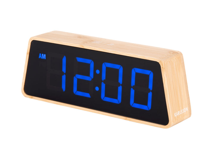 Karlsson Alarm clock Changing Colour LED bamboo