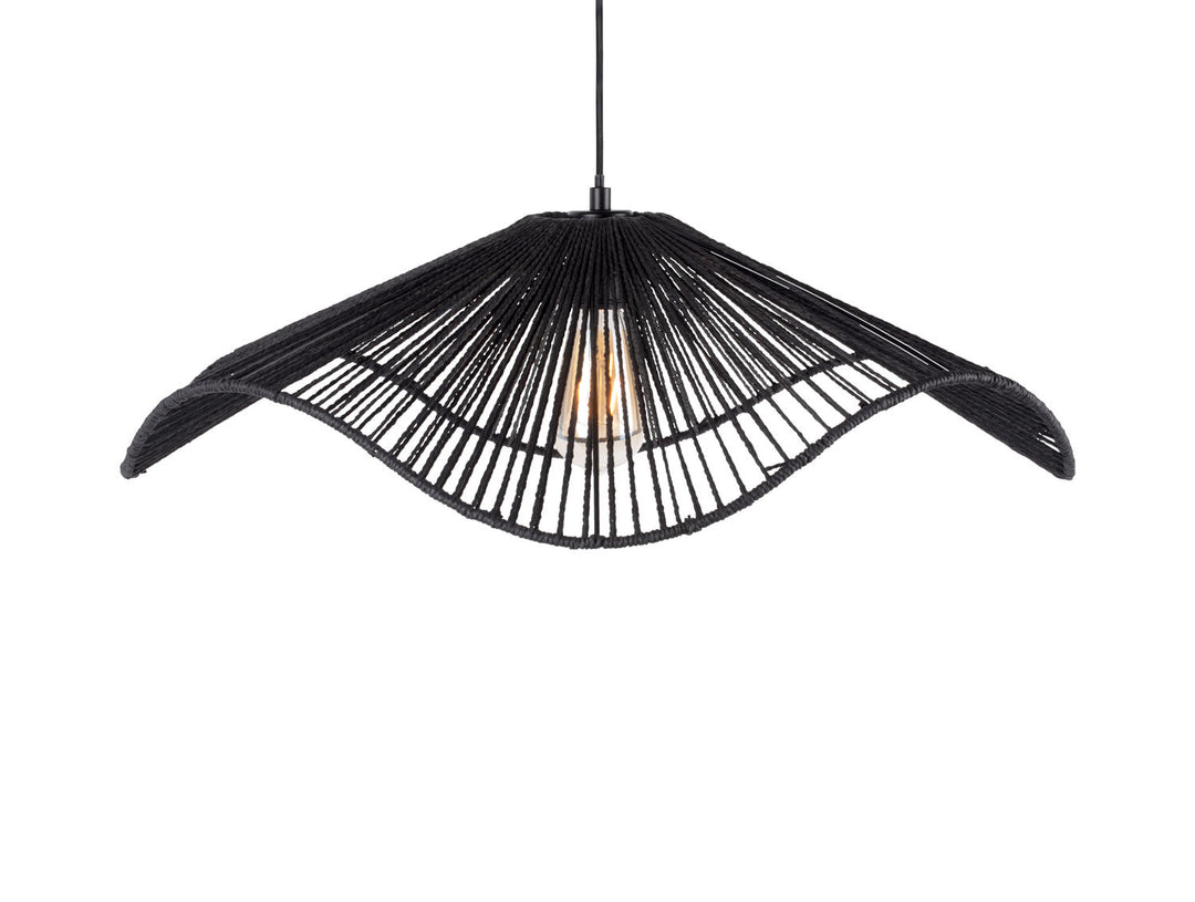 Leitmotiv Pendant lamp Sombra paper rope black