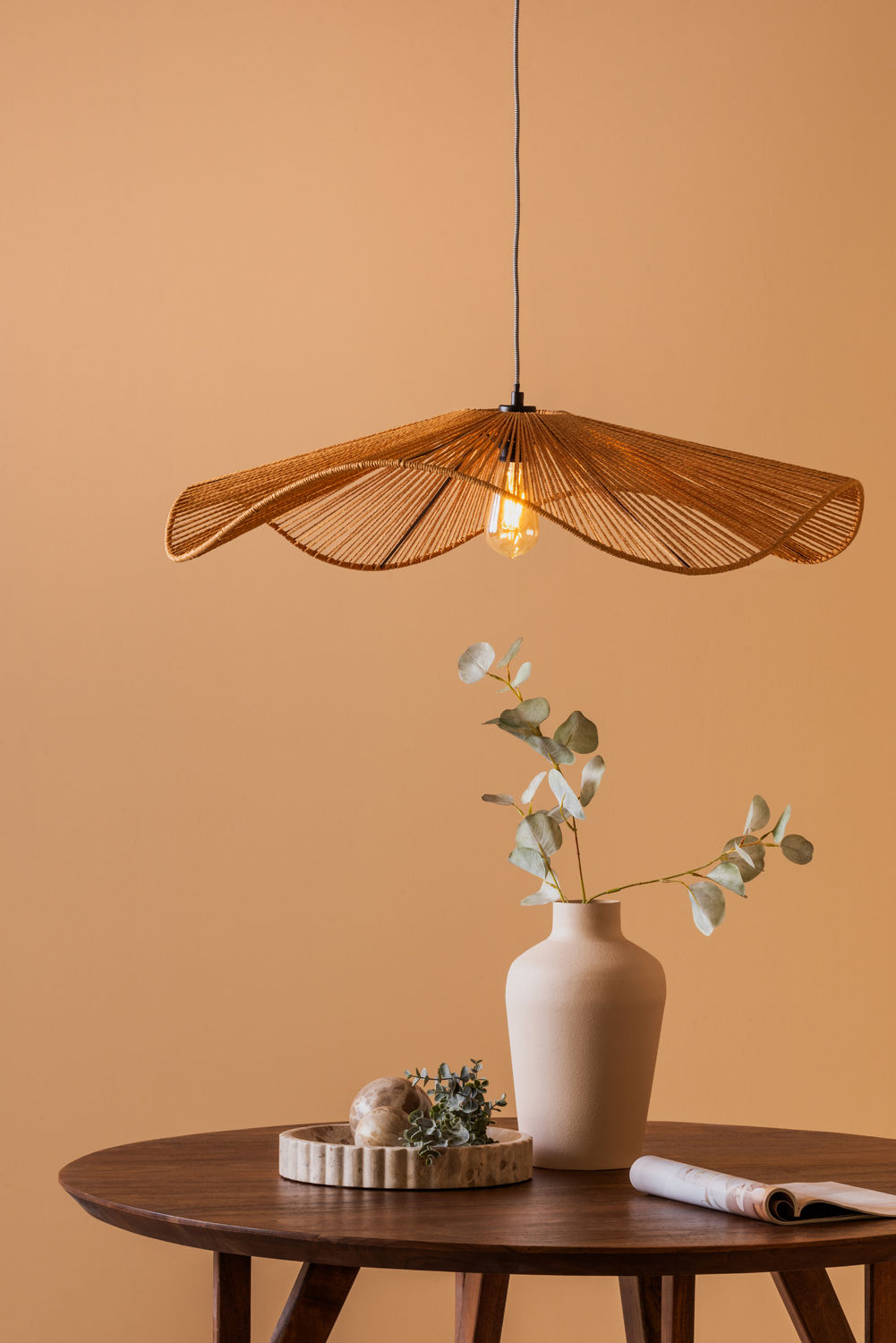 Leitmotiv Pendant lamp Sombra large paper rope naturel