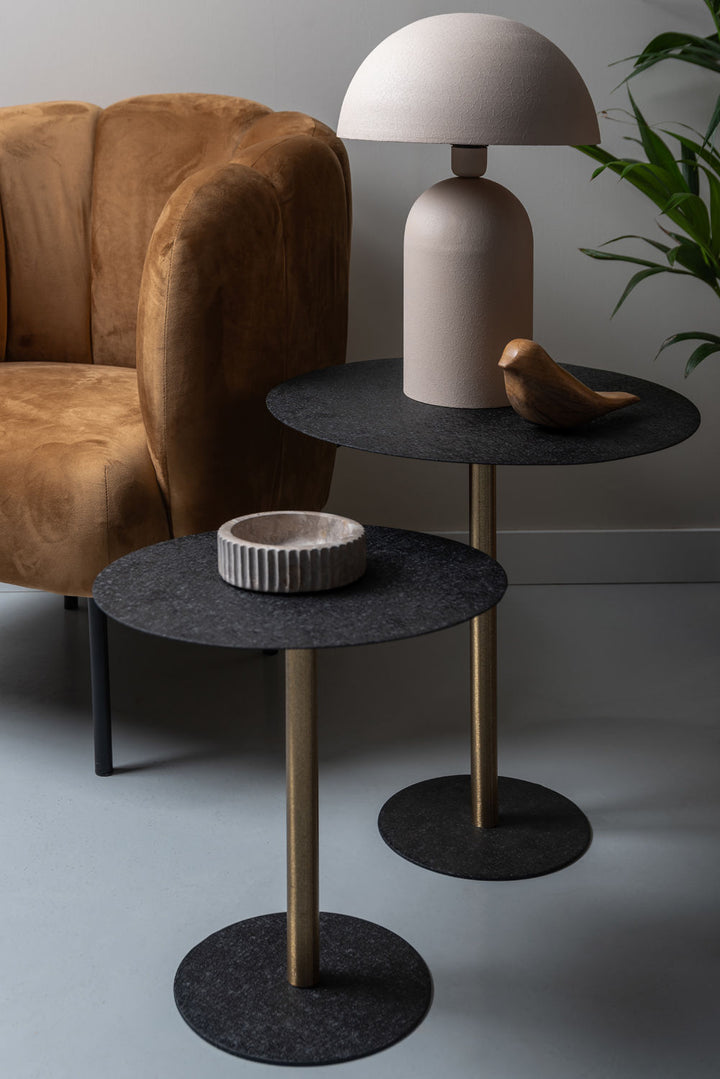 Leitmotiv Side table Dex large iron textured black
