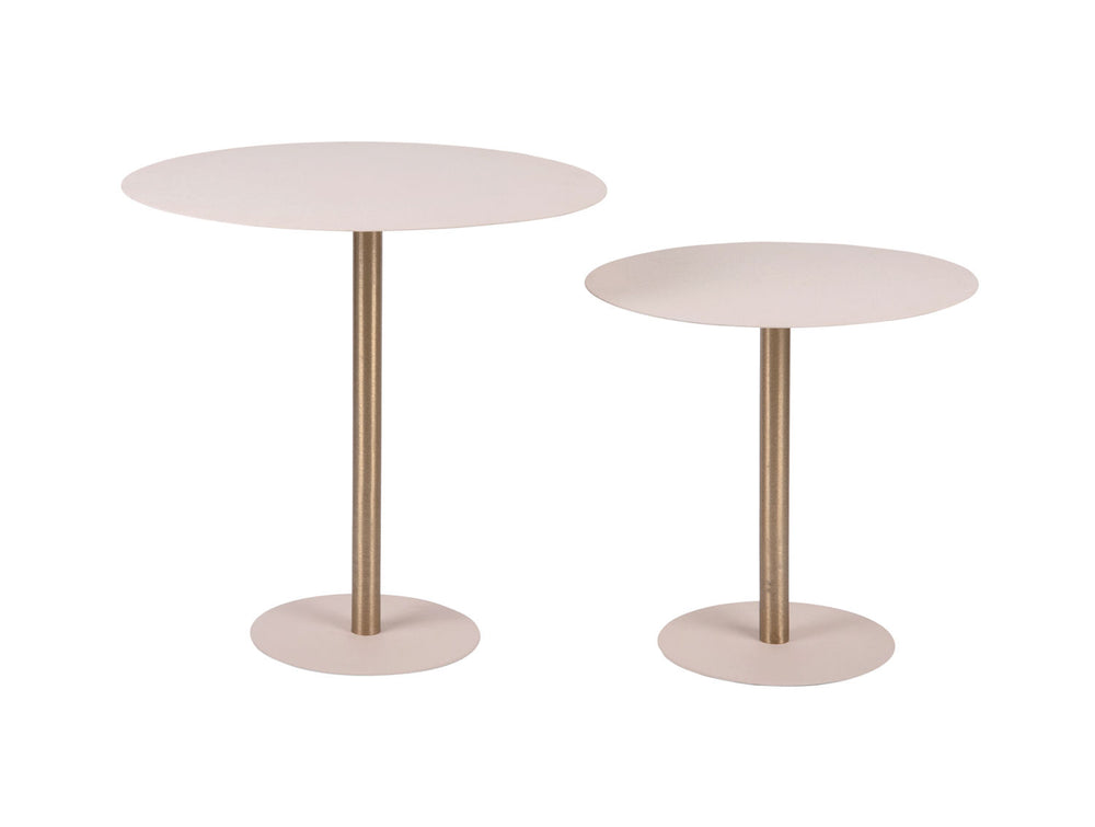 Leitmotiv Side table Dex large iron textured warm grey