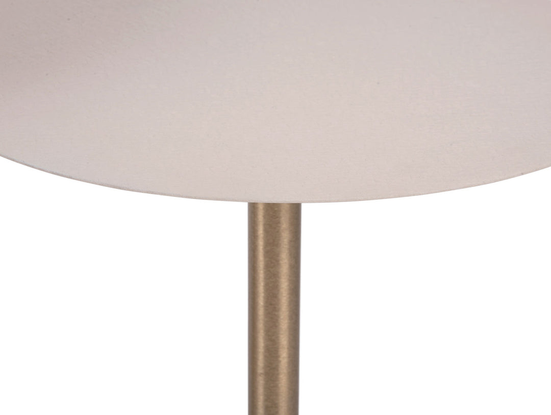 Leitmotiv Side table Dex large iron textured warm grey
