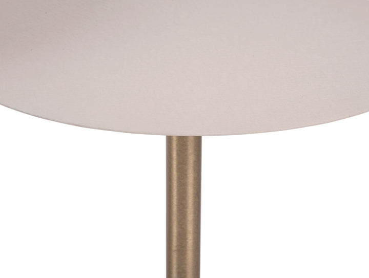 Leitmotiv Side table Dex large iron textured warm grey