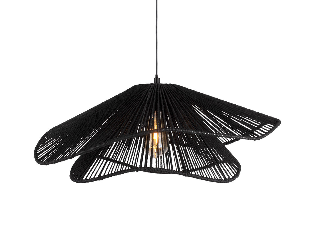 Leitmotiv Pendant lamp Sombra double paper rope black