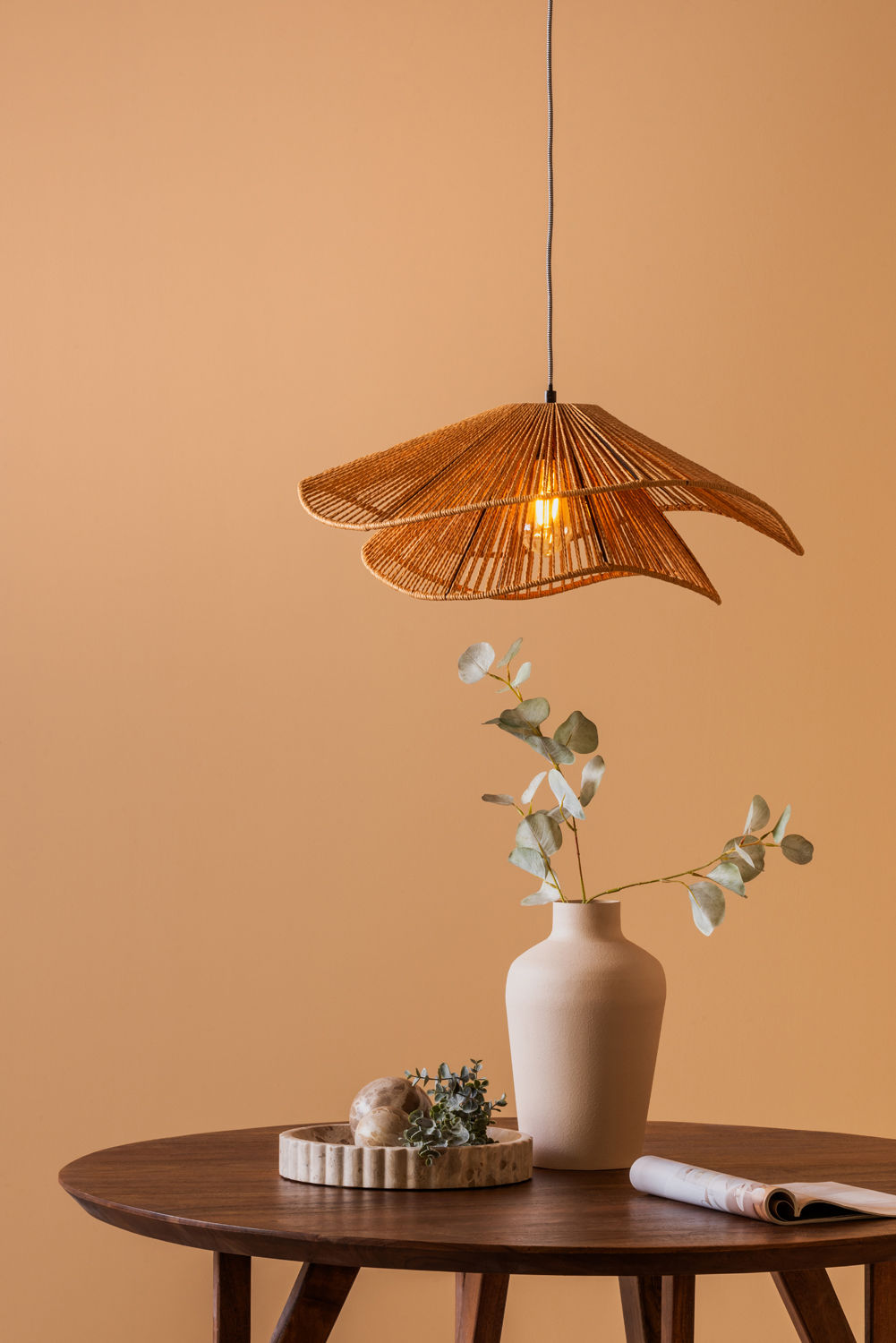 Leitmotiv Pendant lamp Sombra double paper rope naturel