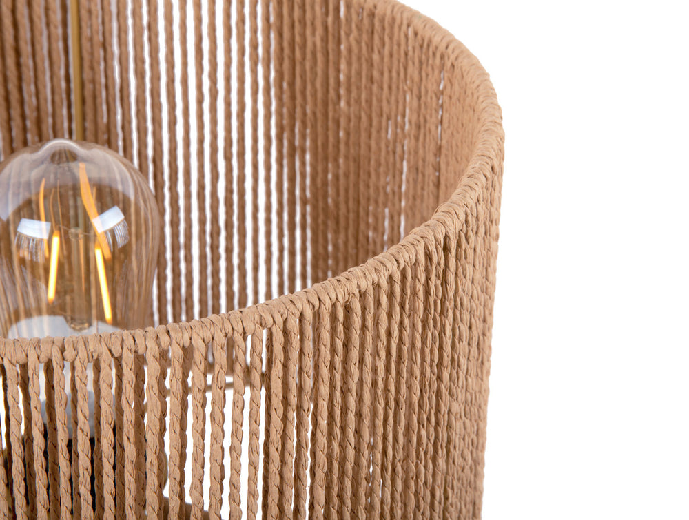 Leitmotiv Table lamp Forma cone paper rope naturel