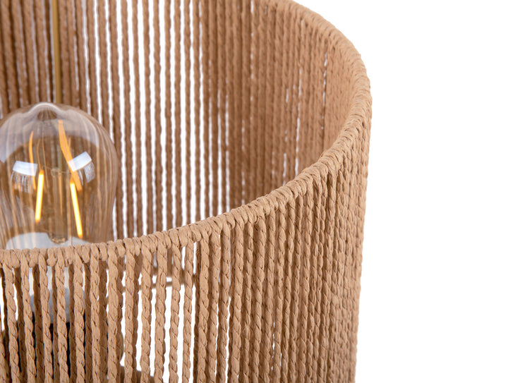 Leitmotiv Table lamp Forma cone paper rope naturel