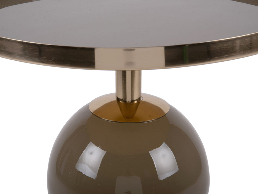 Leitmotiv Side table Nora iron enamel moss green