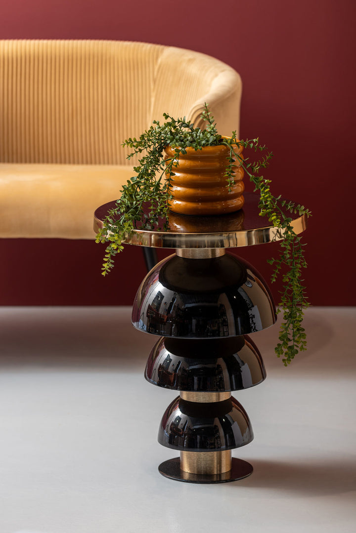 Leitmotiv Side table Tess iron enamel black