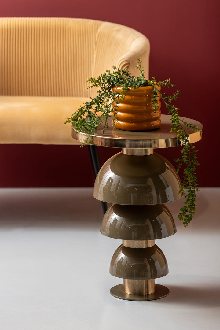 Leitmotiv Side table Tess iron enamel black
