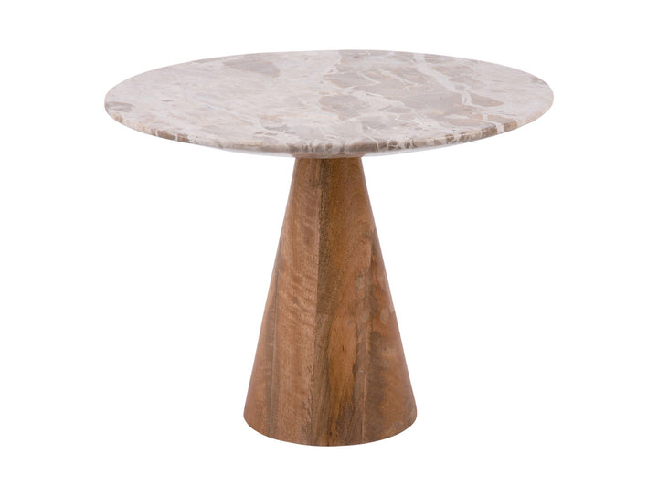 Leitmotiv Table Force marble brown, mango wood base