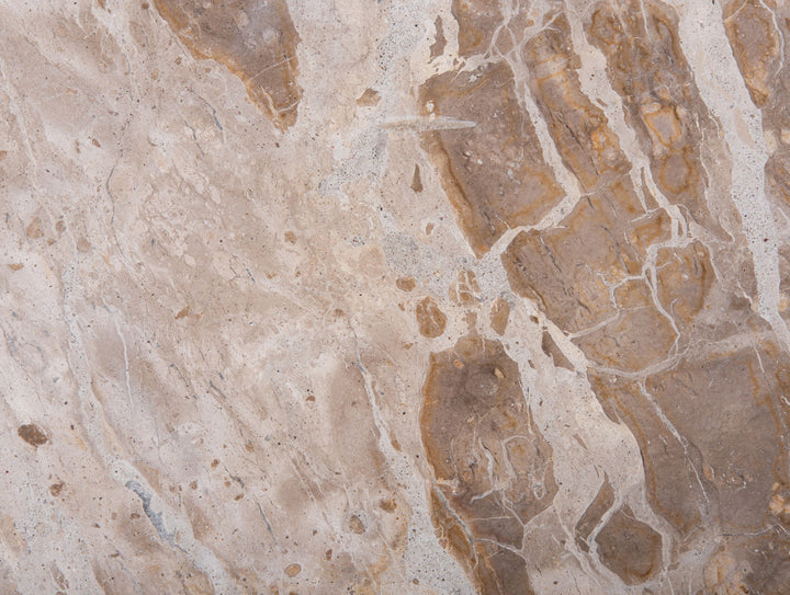 Leitmotiv Table Force marble brown, mango wood base