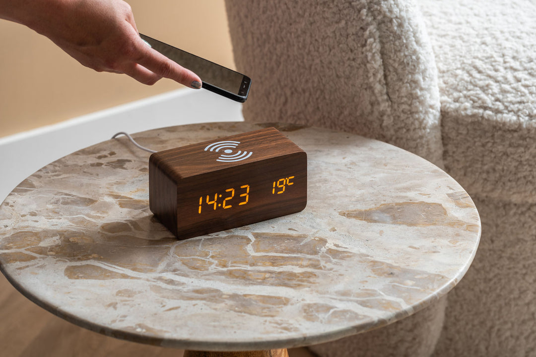 Leitmotiv Table Force marble brown, mango wood base