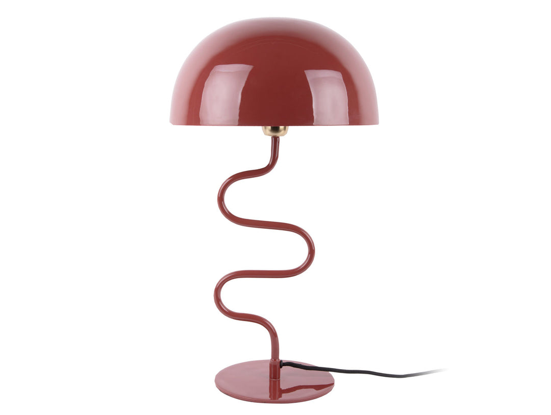 Leitmotiv Table lamp Twist enamel red ochre