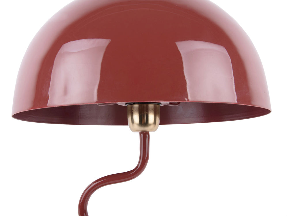 Leitmotiv Table lamp Twist enamel red ochre
