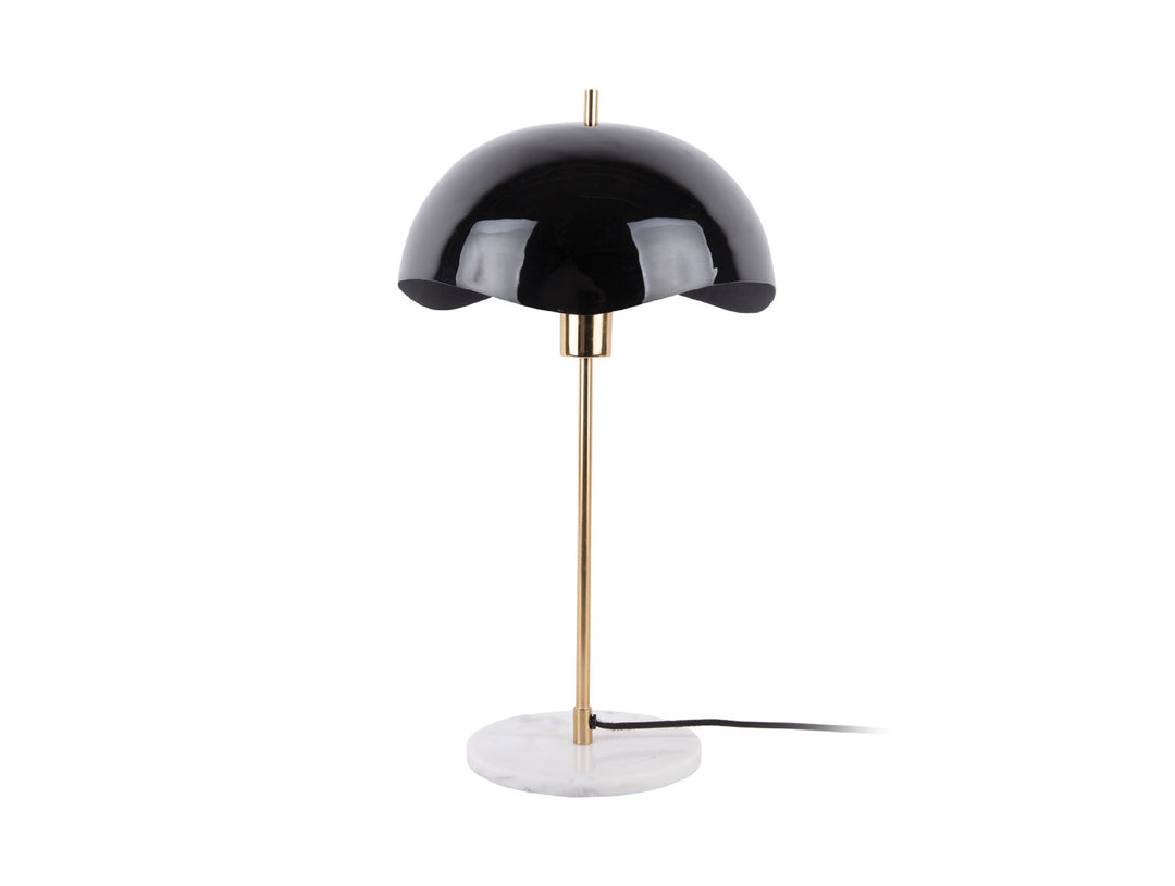 Leitmotiv Table lamp Waved Dome enamel black