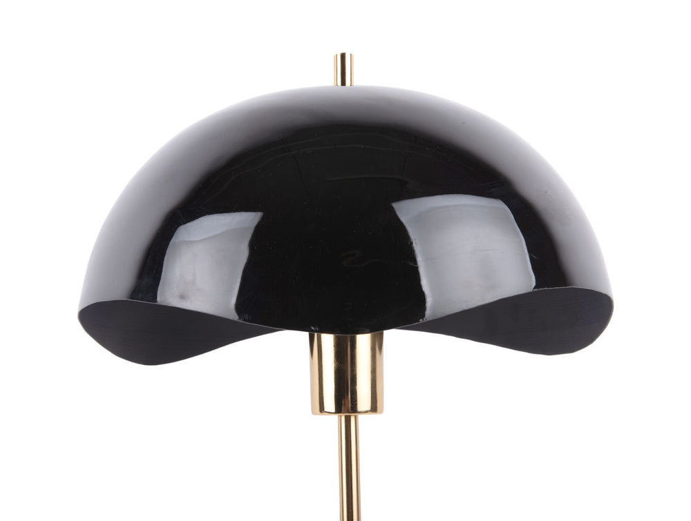 Leitmotiv Table lamp Waved Dome enamel black