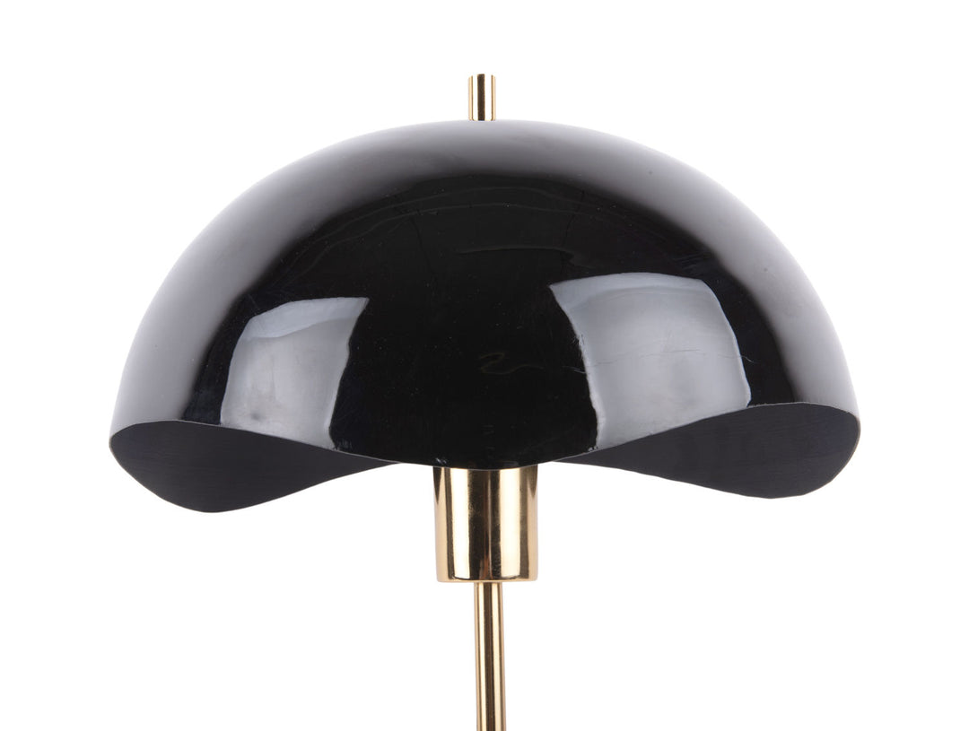 Leitmotiv Table lamp Waved Dome enamel black