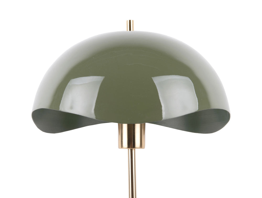 Leitmotiv Table lamp Waved Dome enamel jungle green