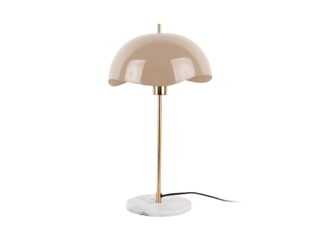 Leitmotiv Table lamp Waved Dome enamel soft brown