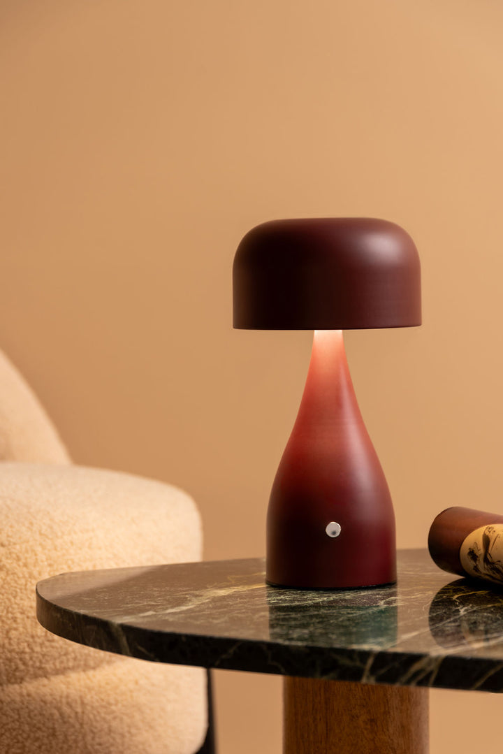 Leitmotiv Table lamp Calor LED matt red ochre
