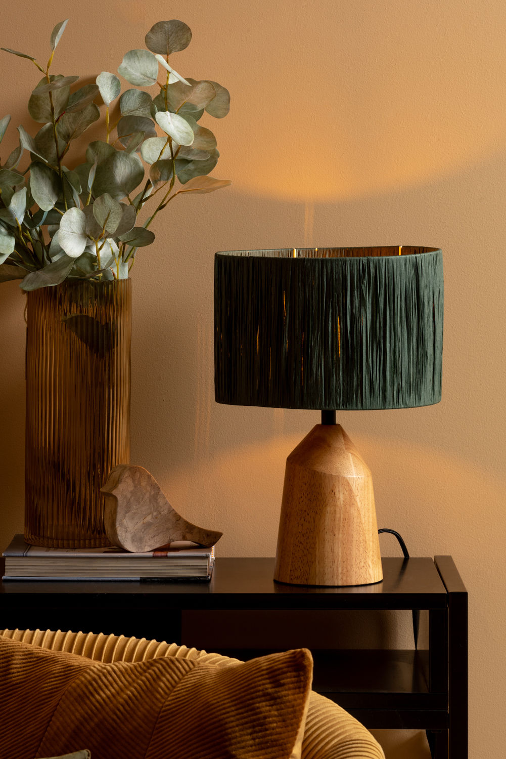 Leitmotiv Table lamp Sheer Trapeze jungle green