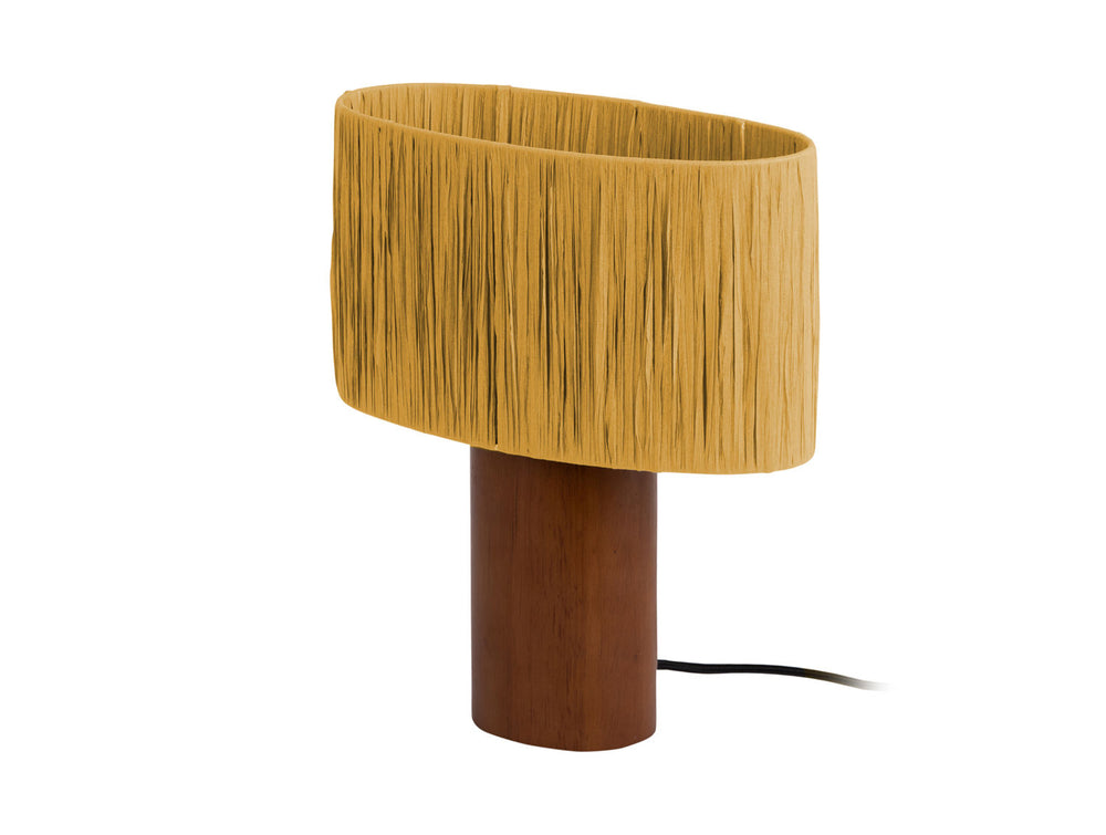 Leitmotiv Table lamp Sheer Oval ochre yellow