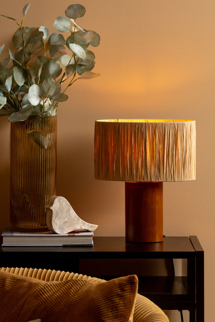Leitmotiv Table lamp Sheer Oval ochre yellow