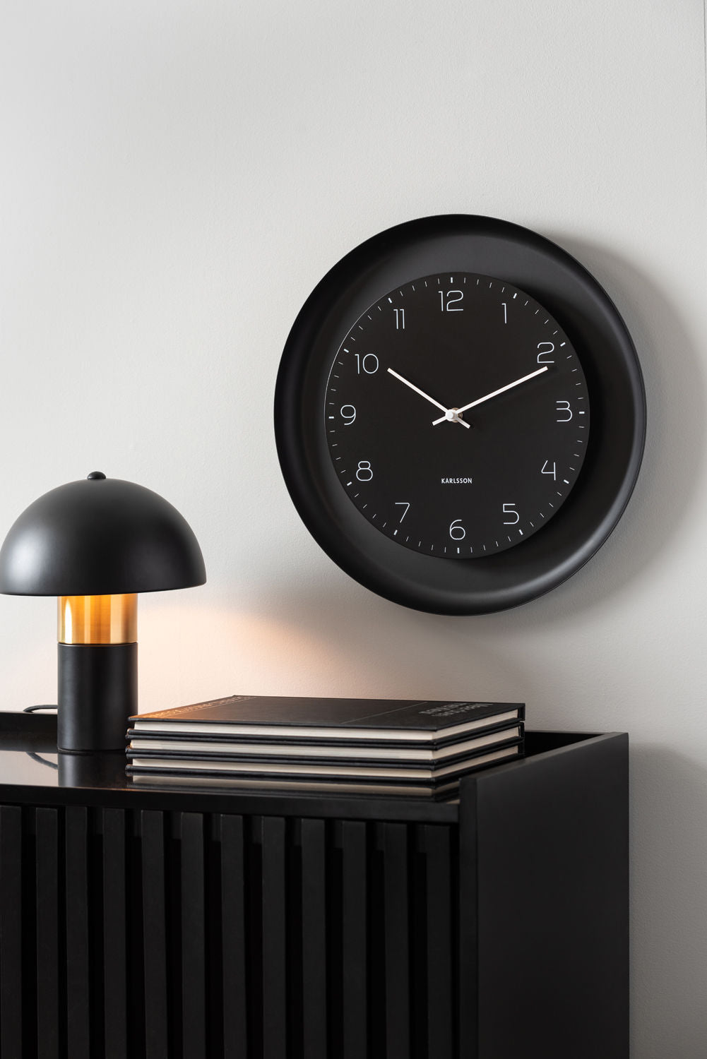 Karlsson Wall clock Dual Disc metal black