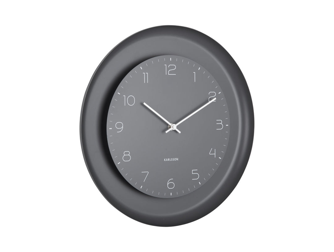 Karlsson Wall clock Dual Disc metal dark grey