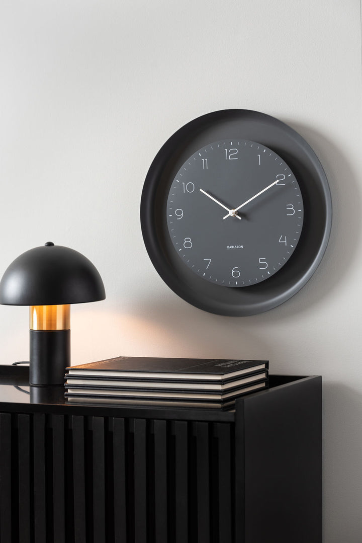 Karlsson Wall clock Dual Disc metal dark grey