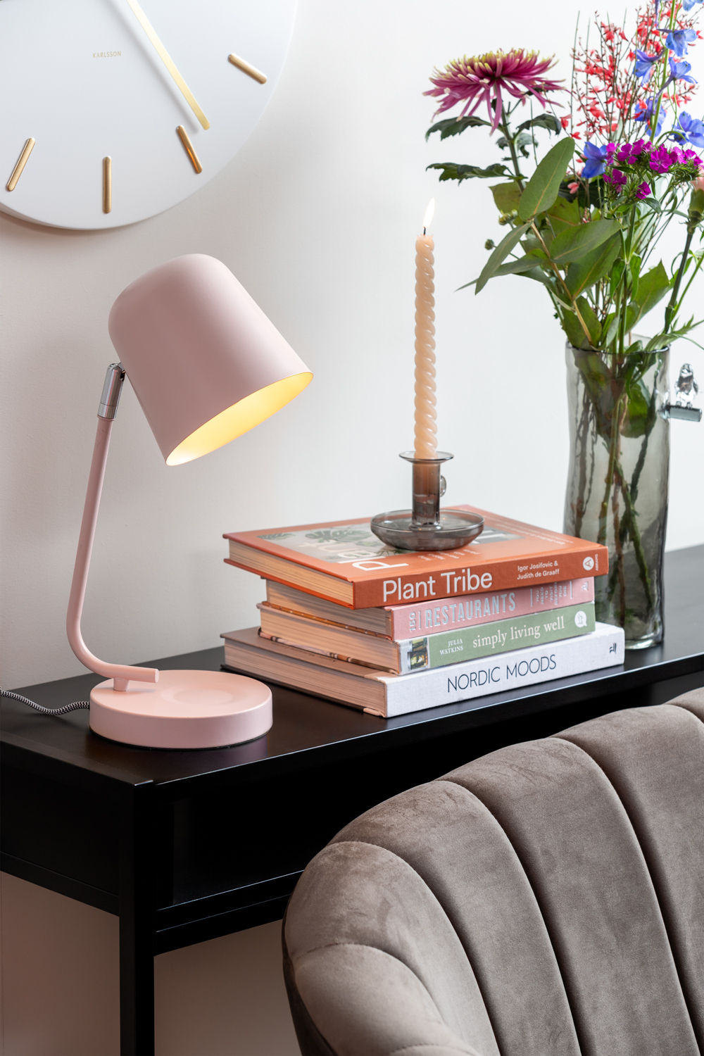 Leitmotiv Table lamp Encantar matt soft pink