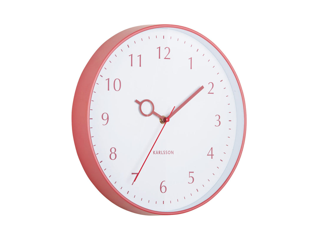 Karlsson Wall clock Loupe PP blush red